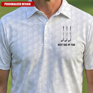Father's Day Gifts, Best Dad By Par,Best Grandpa By Par-Personalized Polo Shirt