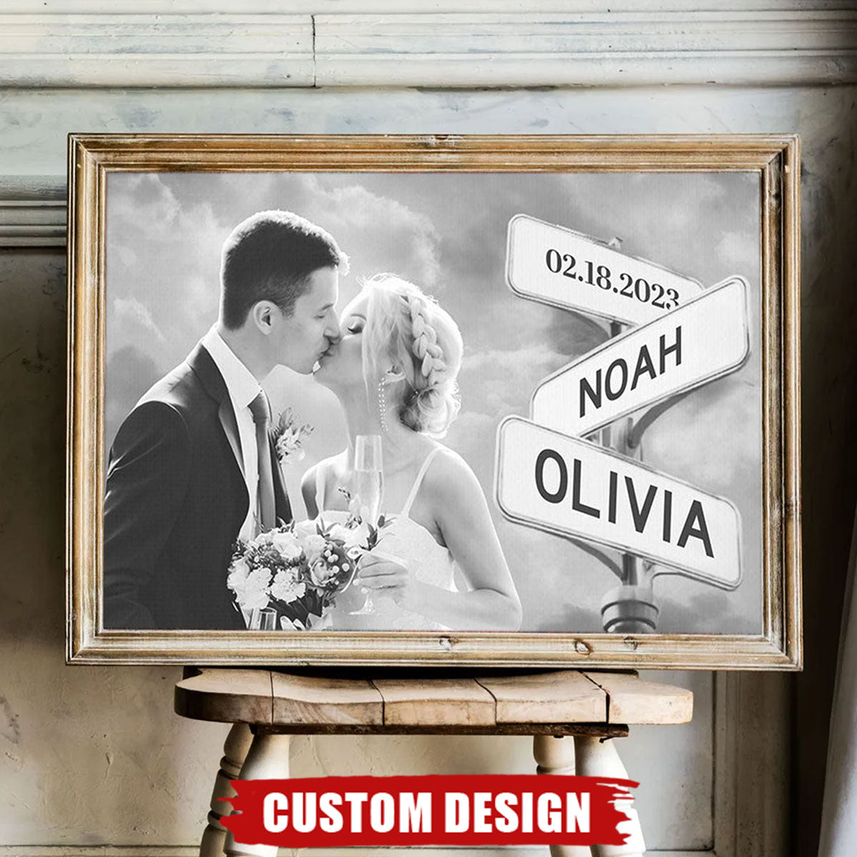 Couple Personalized Custom Horizontal Poster - Gift For Husband Wife, Anniversary