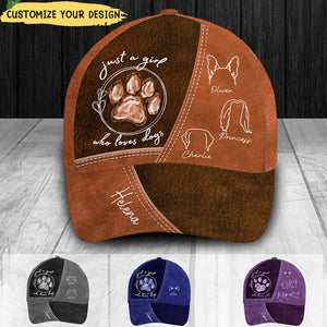 Just A Girl Who Loves Pets - Dog & Cat Personalized Custom Hat, All Over Print Classic Cap - Gift For Pet Owners, Pet Lovers