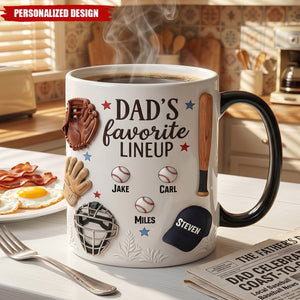 Personalized Baseball Dad Coffee Mug-Gifts For Dad