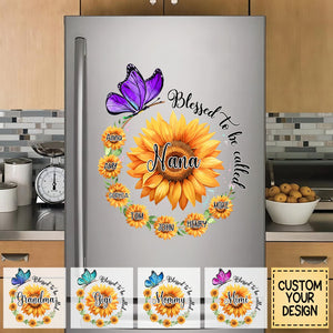 Blessed To Be Called Grandma Sunflower - Gift For Grandma, Mother, Mom - Personalized Decal