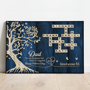 Dad You Are The Piece That Holds Us Together Crossword - Personalized Poster - Father's Day Gift For Dad, Husband