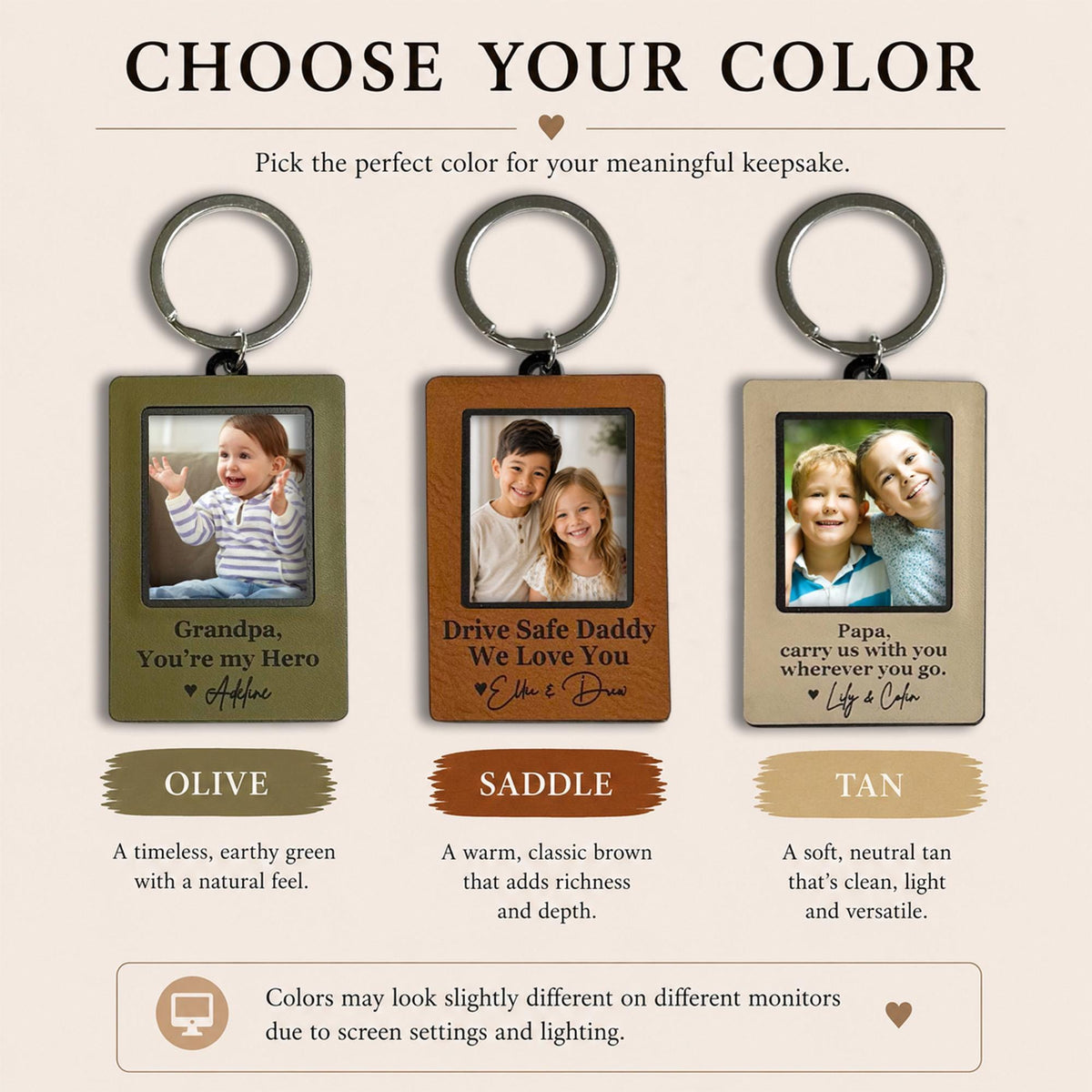 Personalized Photo Keychain for Dad – Drive Safe Gift, Father’s Day Gift from Kids