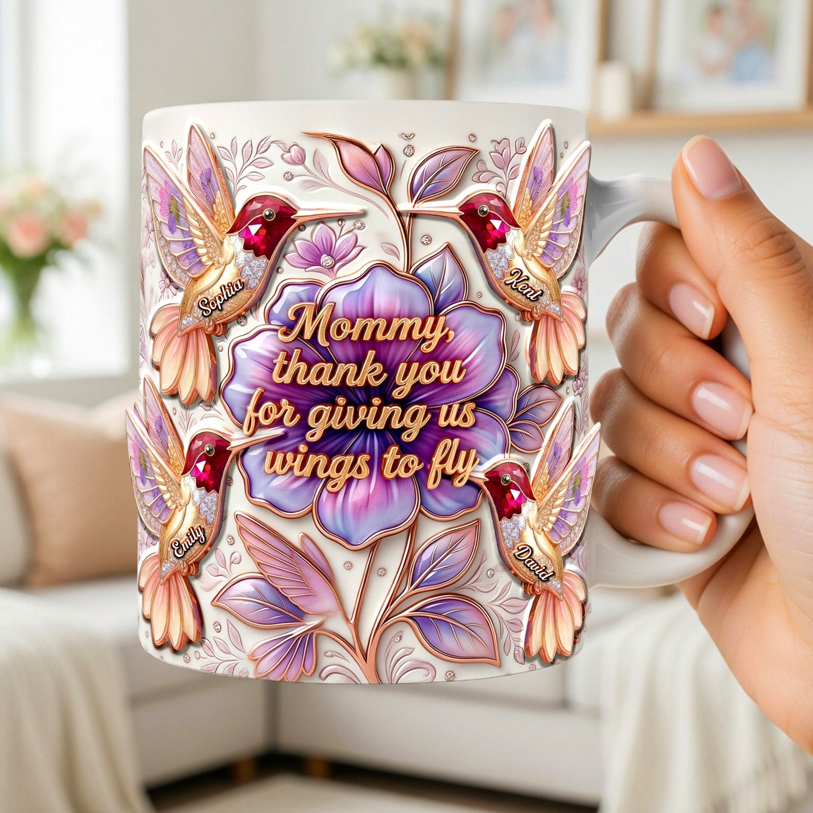 Hummingbirds Coffee Mug - Personalized Gifts For Mom