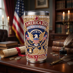 Patriotic 250 USA Tumbler - Personalized Anniversary Gifts