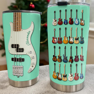 A Passion For Music, Personalized Stainless Steel Tumbler, Gift For Guitarists