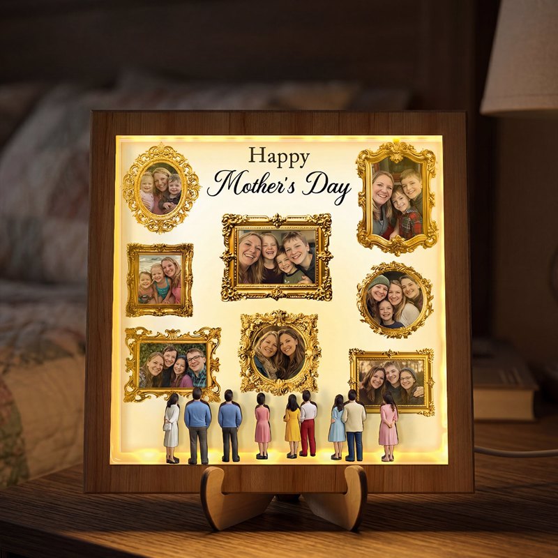 Personalized LED Wooden Frame - Happy Mother's Day Gift