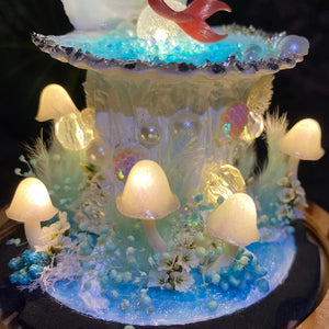 Fairy Tale Mermaid Night Light,Handmade Shell Pearl Light,Enchanted Decor for Bedroom Living Room, Fantasy Mermaid Lamp,Unique Birthday Gift