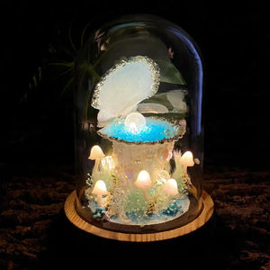 Fairy Tale Mermaid Night Light,Handmade Shell Pearl Light,Enchanted Decor for Bedroom Living Room, Fantasy Mermaid Lamp,Unique Birthday Gift