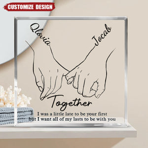 I Love You Forever & Always - Couple Personalized Custom Square Shaped Acrylic Plaque - Gift For Husband Wife, Anniversary