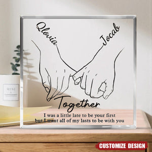 I Love You Forever & Always - Couple Personalized Custom Square Shaped Acrylic Plaque - Gift For Husband Wife, Anniversary