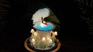 Fairy Tale Mermaid Night Light,Handmade Shell Pearl Light,Enchanted Decor for Bedroom Living Room, Fantasy Mermaid Lamp,Unique Birthday Gift