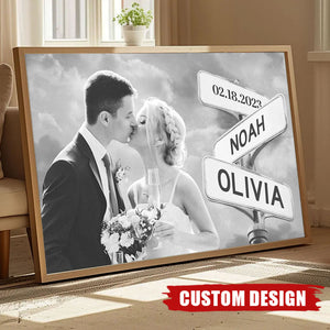 Couple Personalized Custom Horizontal Poster - Gift For Husband Wife, Anniversary