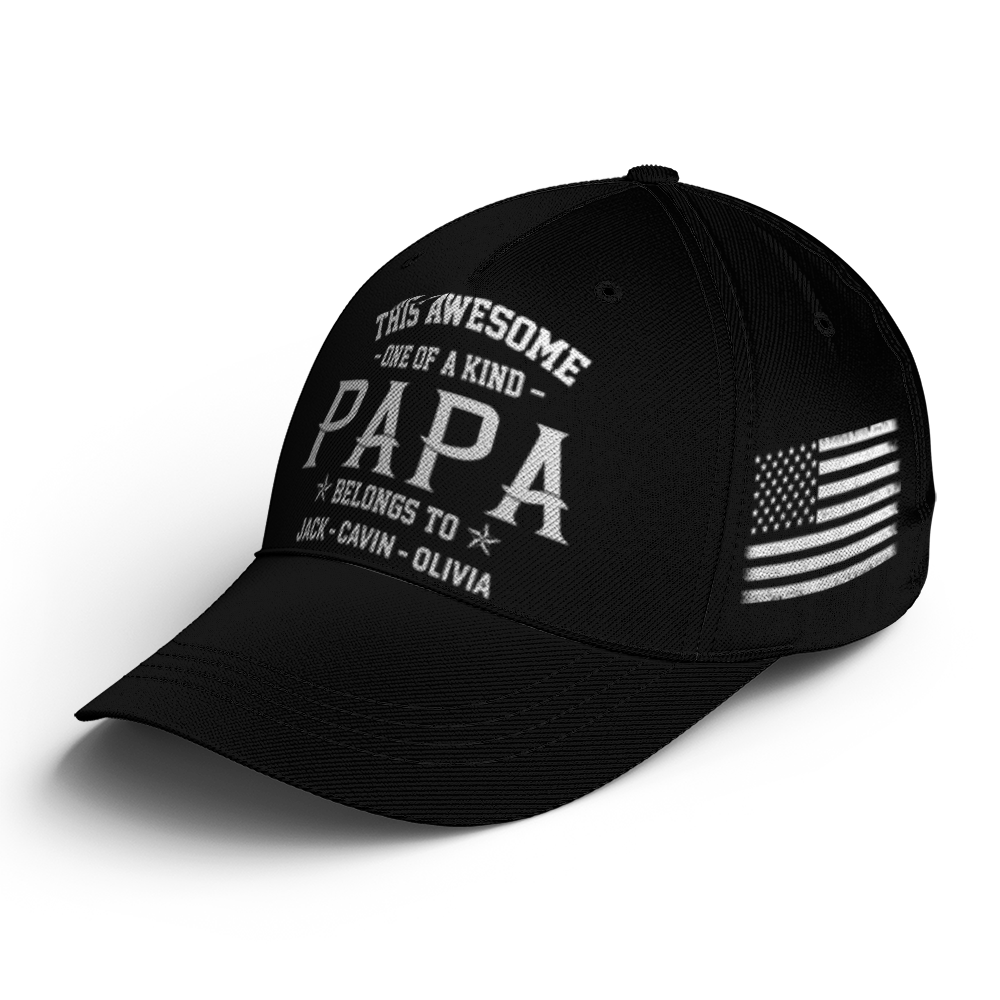 Personalized This Awesome One Of A Kind Papa, Custom Nickname Classic Cap
