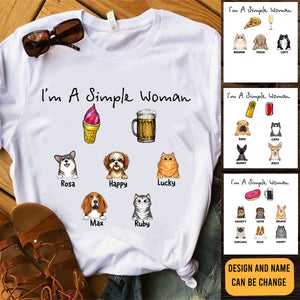 I Am A Simple Woman - Personalized Apparel - Gift For Dog Lovers