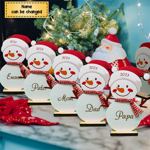 Personalized Snowman Decor Custom Name 2023 Christmas Gift