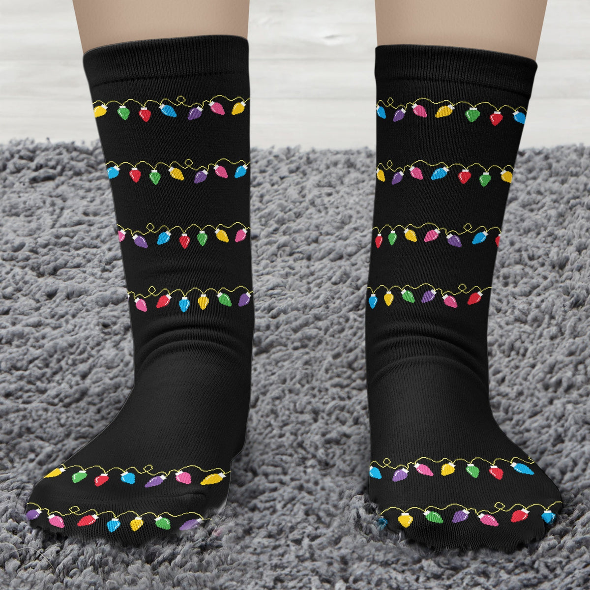 Christmas Movies Watching Socks - Personalized Crew Socks