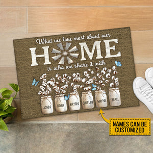 Personalized Names Gifts What We Love Most About Our Home Doormat