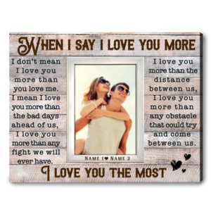 Loving Gift For Couple Custom Couple Photo Gift Ideas-Personalized Canvas Poster