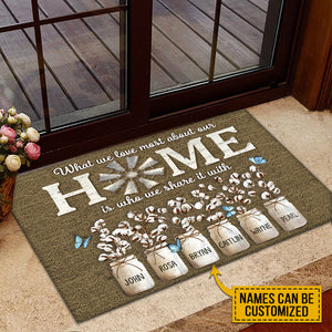 Personalized Names Gifts What We Love Most About Our Home Doormat