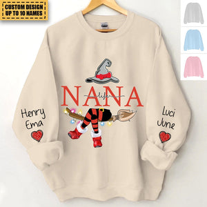 Grandma/Mom Christmas Witch Personalized Sweatshirt