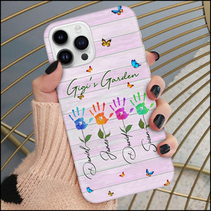 Grandma's Garden Hand Prints Flower Personalized Phone case