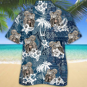 Military Uniform - Boots & Hat Personalized Hawaiian Shirt