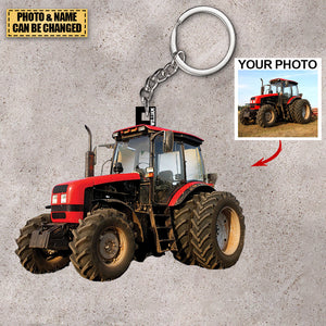 Personalized Tractor Acrylic Keychain-Gift For Farmer - Custom Your Photo