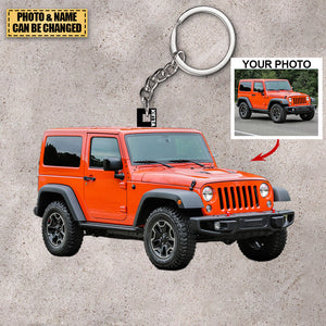 Personalized Off-Road Car Acrylic Keychain -- Custom Your Photo