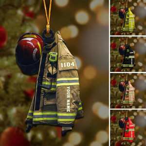 Firefighter Uniform - Personalized Cut Ornament Christmas Gift For Firefighter