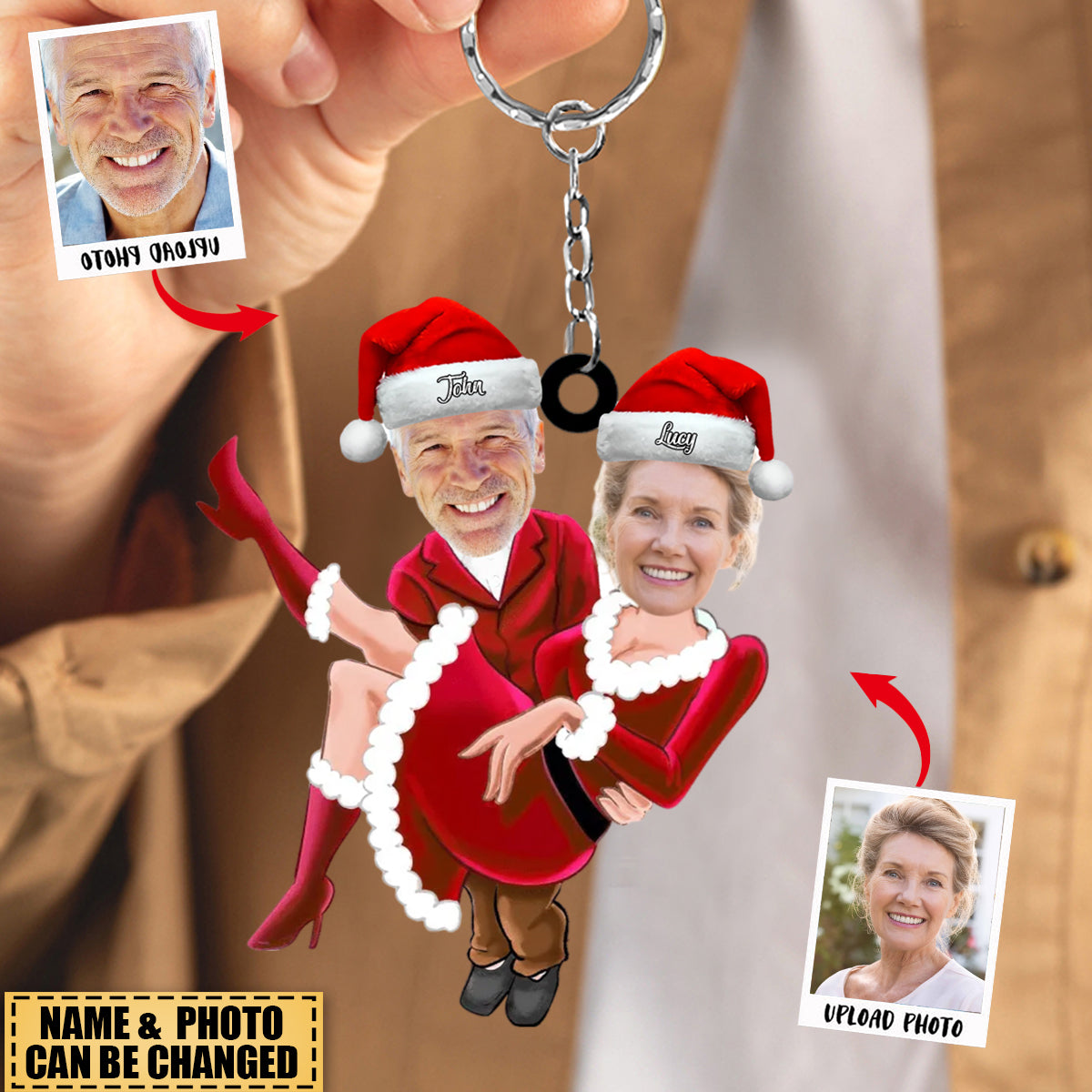 Personalized Christmas Couple Keychain - Prefect Gift For Couple