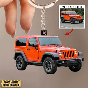 Personalized Off-Road Car Acrylic Keychain -- Custom Your Photo