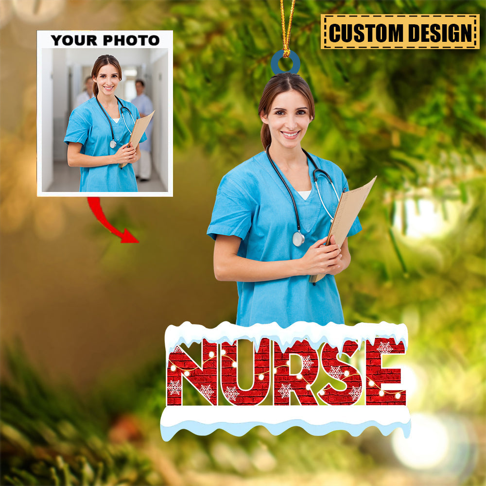 Personalized Photo Acrylic Ornament - Gift For Nurse