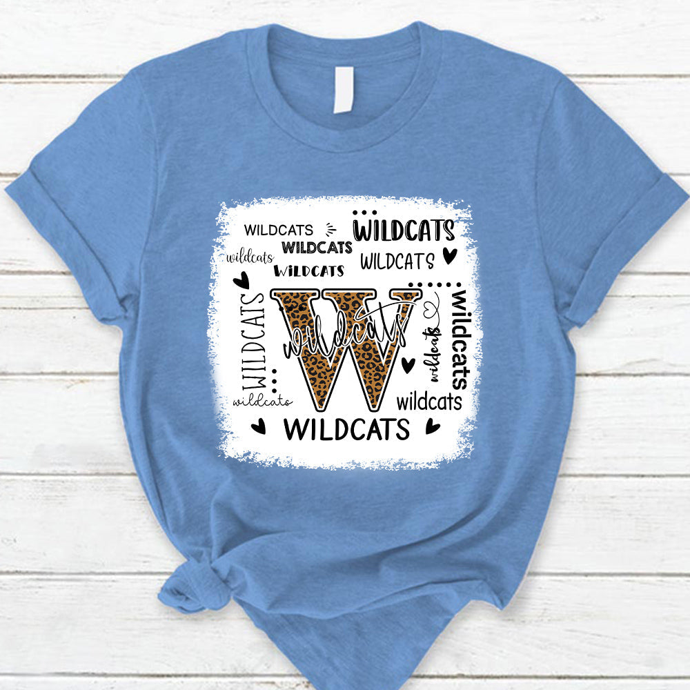 Wildcats Leopard Teacher T-Shirt