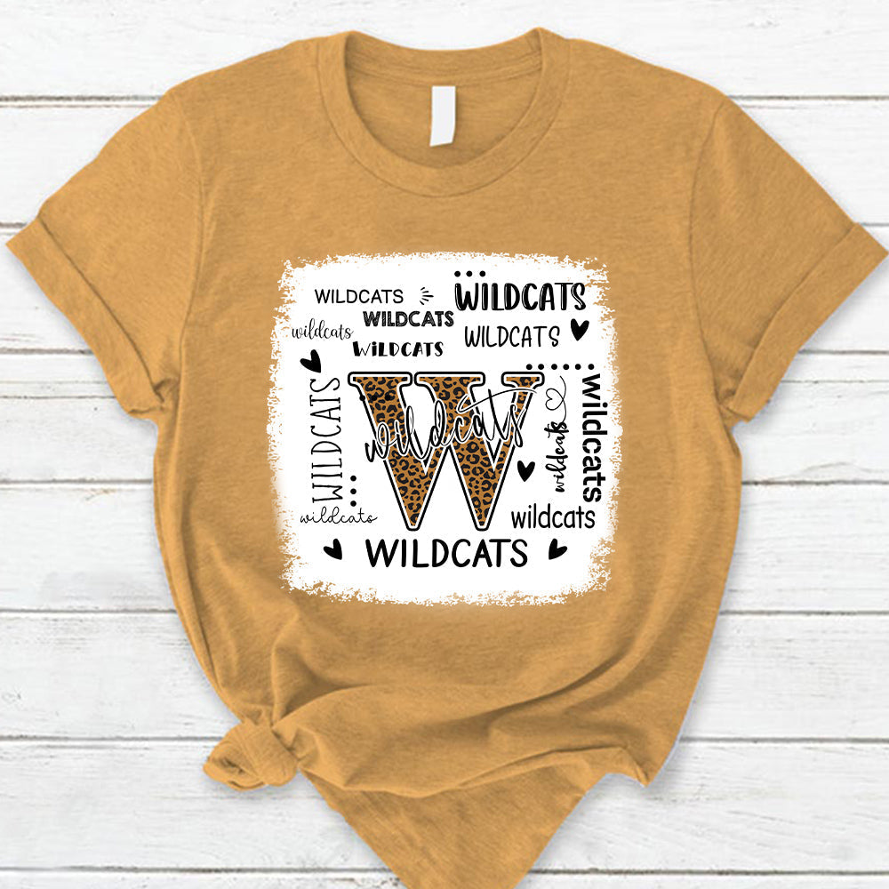 Wildcats Leopard Teacher T-Shirt