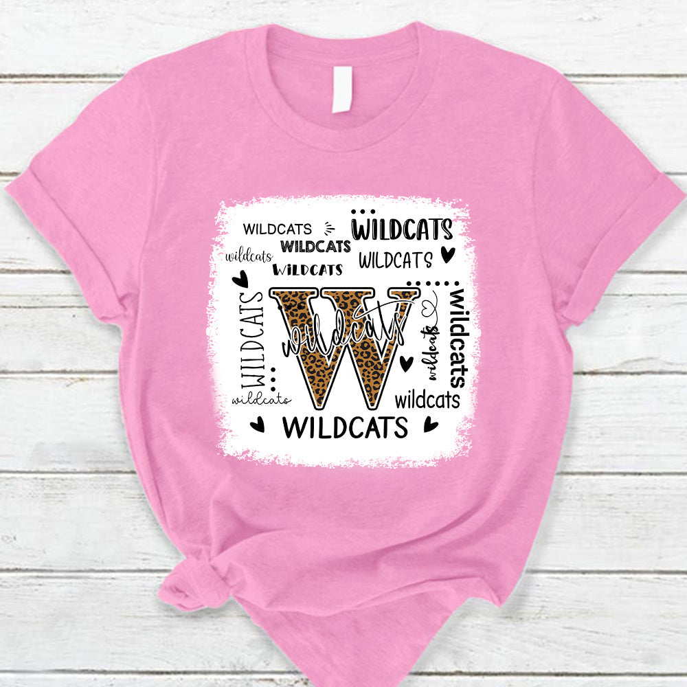 Wildcats Leopard Teacher T-Shirt