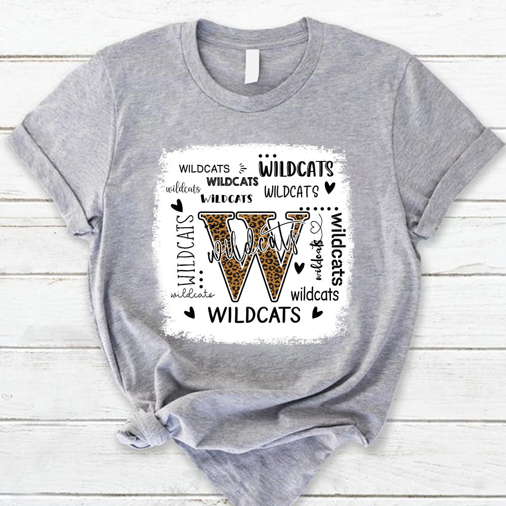 Wildcats Leopard Teacher T-Shirt