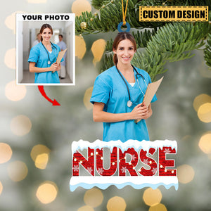 Personalized Photo Acrylic Ornament - Gift For Nurse