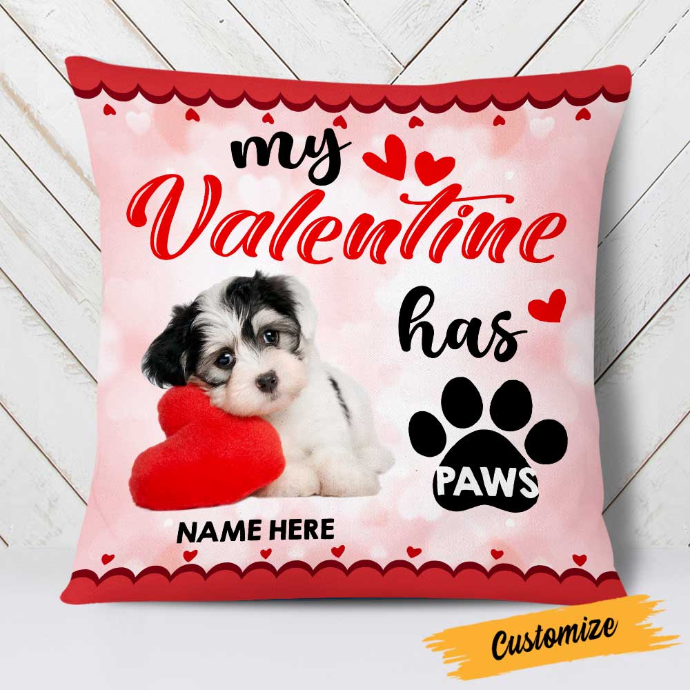 Personalized Dog Valentine Photo Pillow JR74 26O23