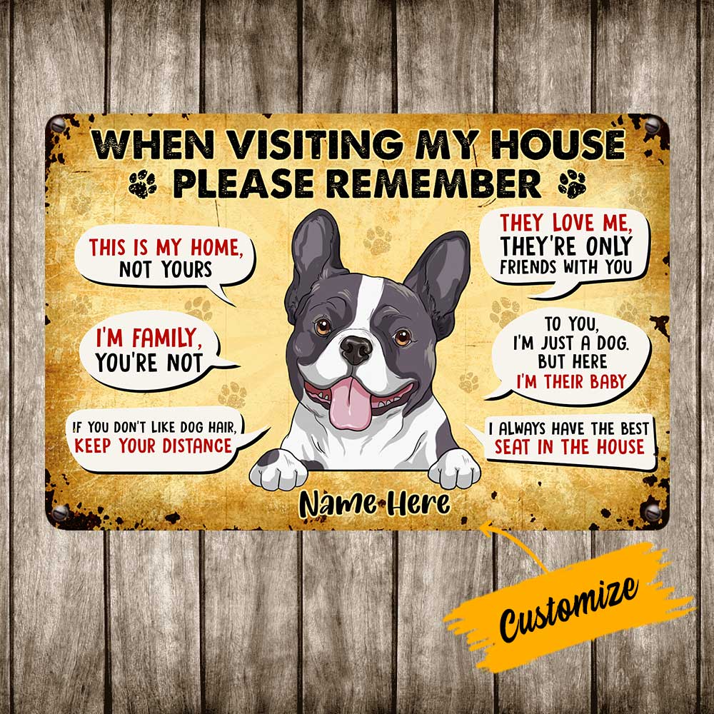 Personalized Dog Metal Sign JR145 26O36