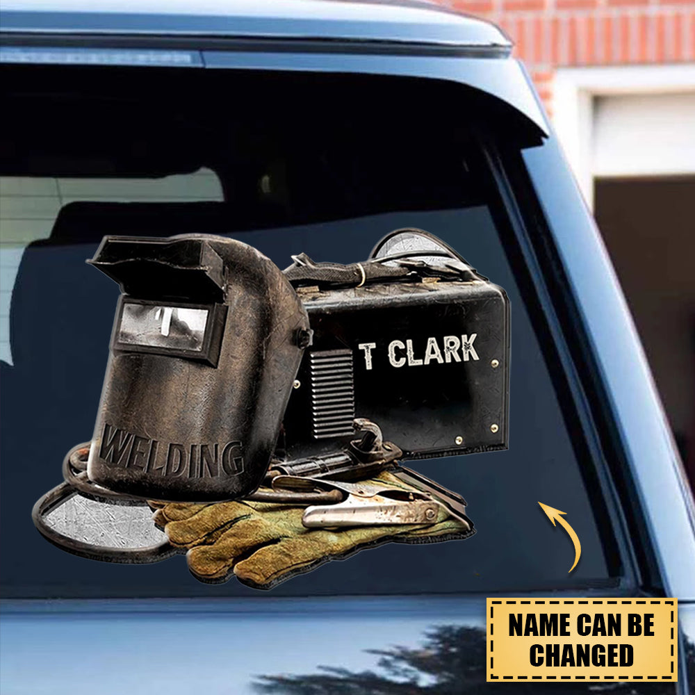 Personalized Welder Car Sticker