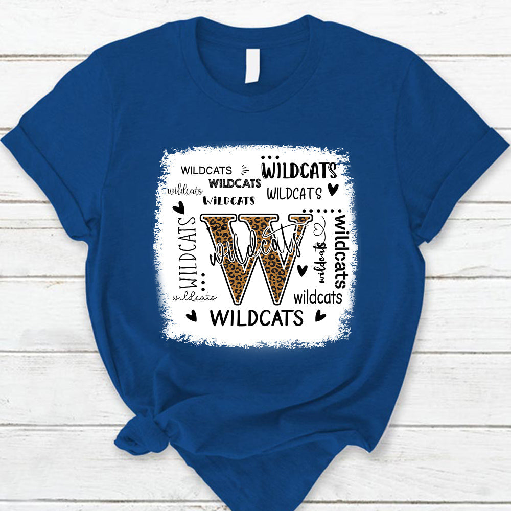 Wildcats Leopard Teacher T-Shirt