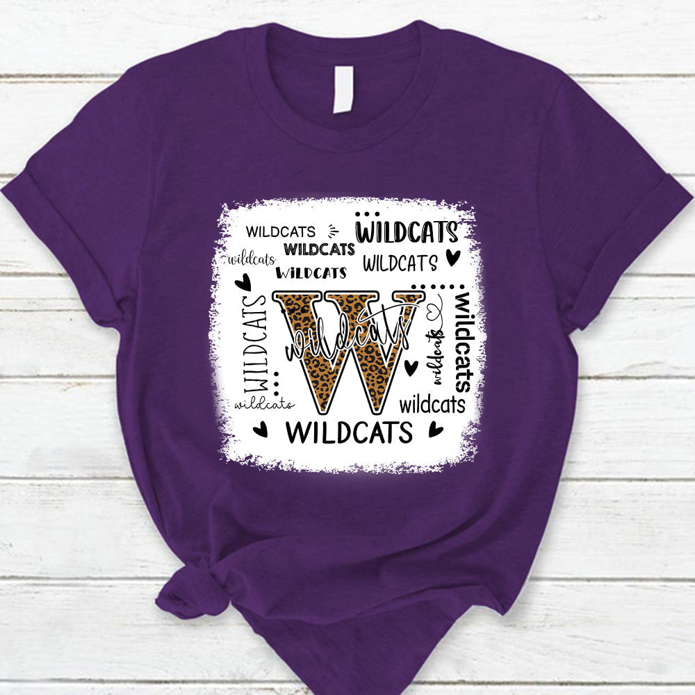 Wildcats Leopard Teacher T-Shirt