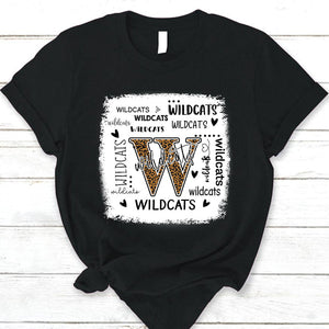 Wildcats Leopard Teacher T-Shirt