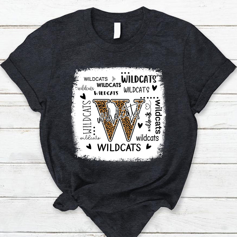 Wildcats Leopard Teacher T-Shirt