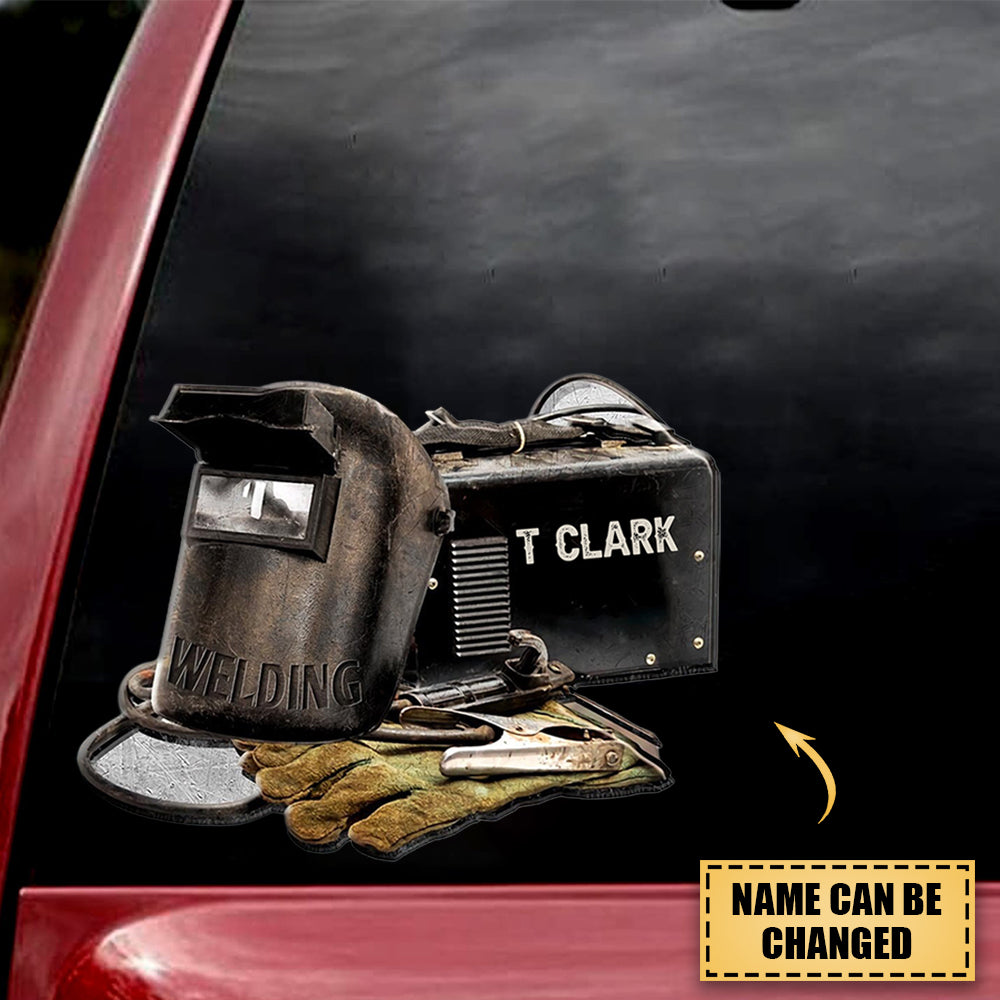 Personalized Welder Car Sticker