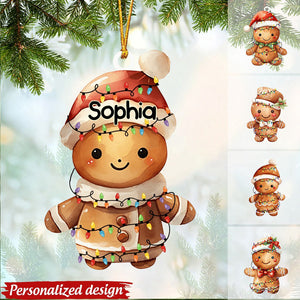 Personalized Ginger Kid Christmas Ornament