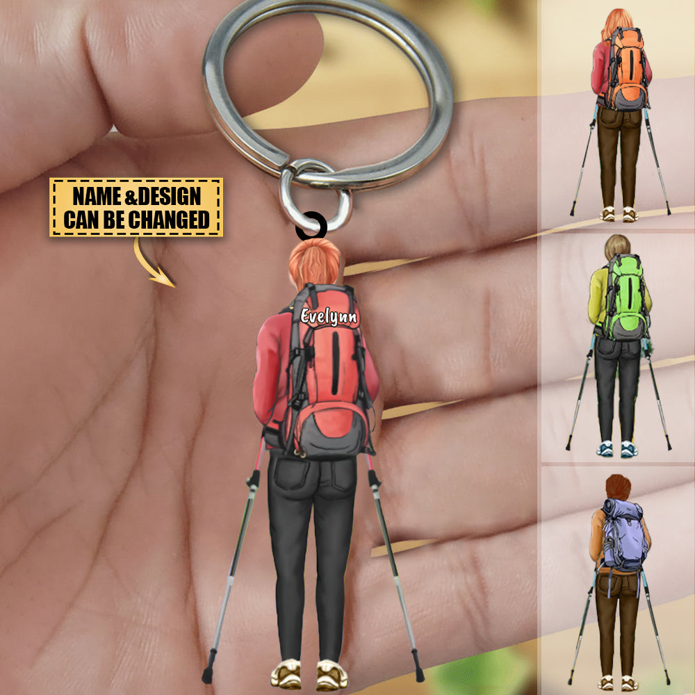 Personalized Hiking Mom Acrylic Keychain , Gift For Hiking Lover