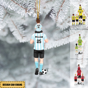 New Release Personalized Soccer Dad/Grandpa & Kids Christmas Ornament