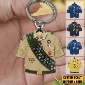 Boy Scouts of America Eagle Scout Shirt Personalized Acrylic Keychain